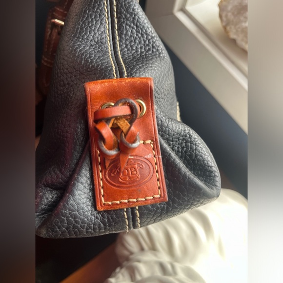 Vintage Y2K Dooney & Bourke Black Leather Hobo Handbag 2000s - Picture 14 of 15